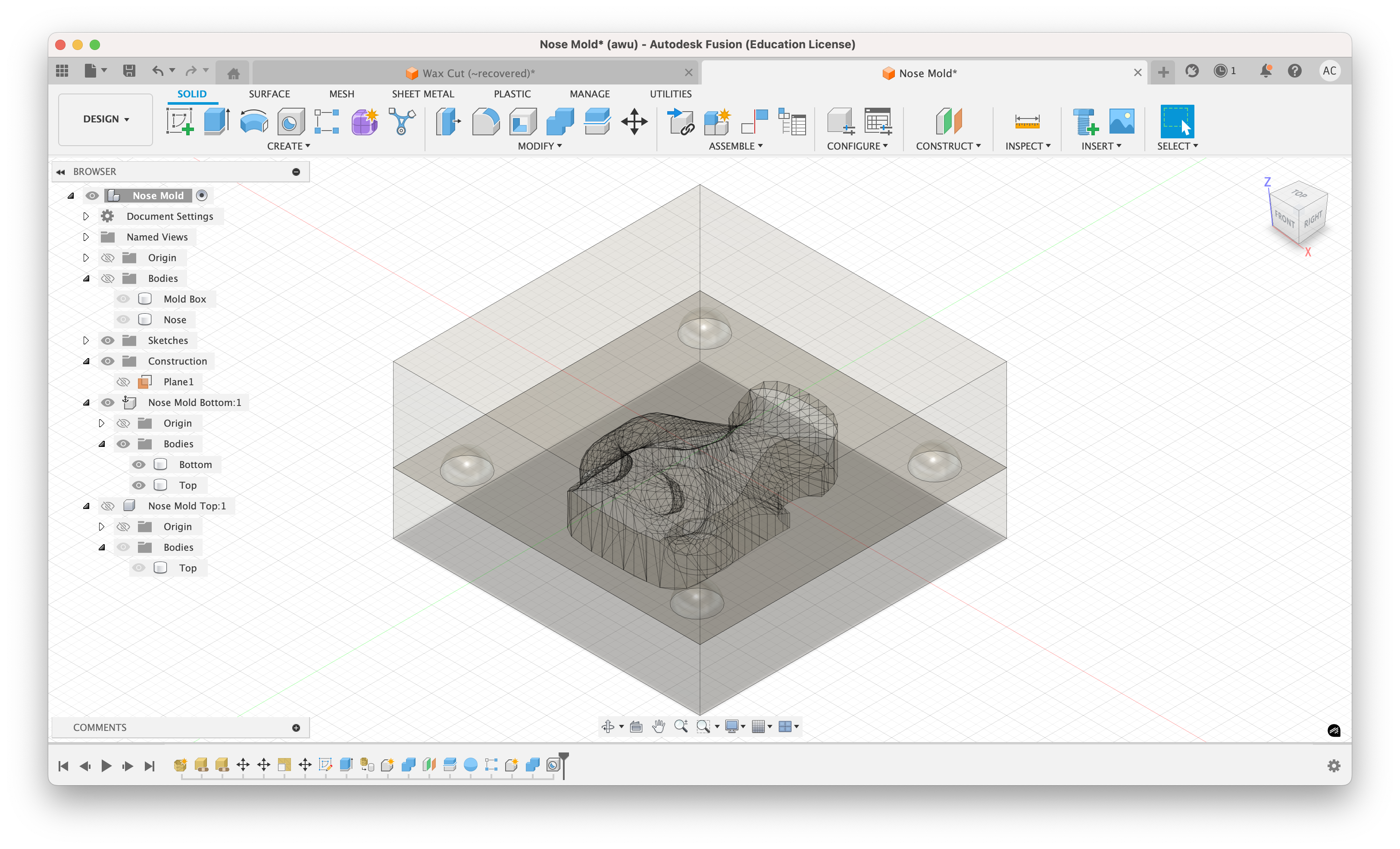Prusa 3D Printed Nose Master Mold